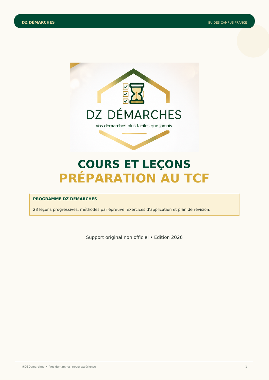 Couverture Cours & leçons TCF